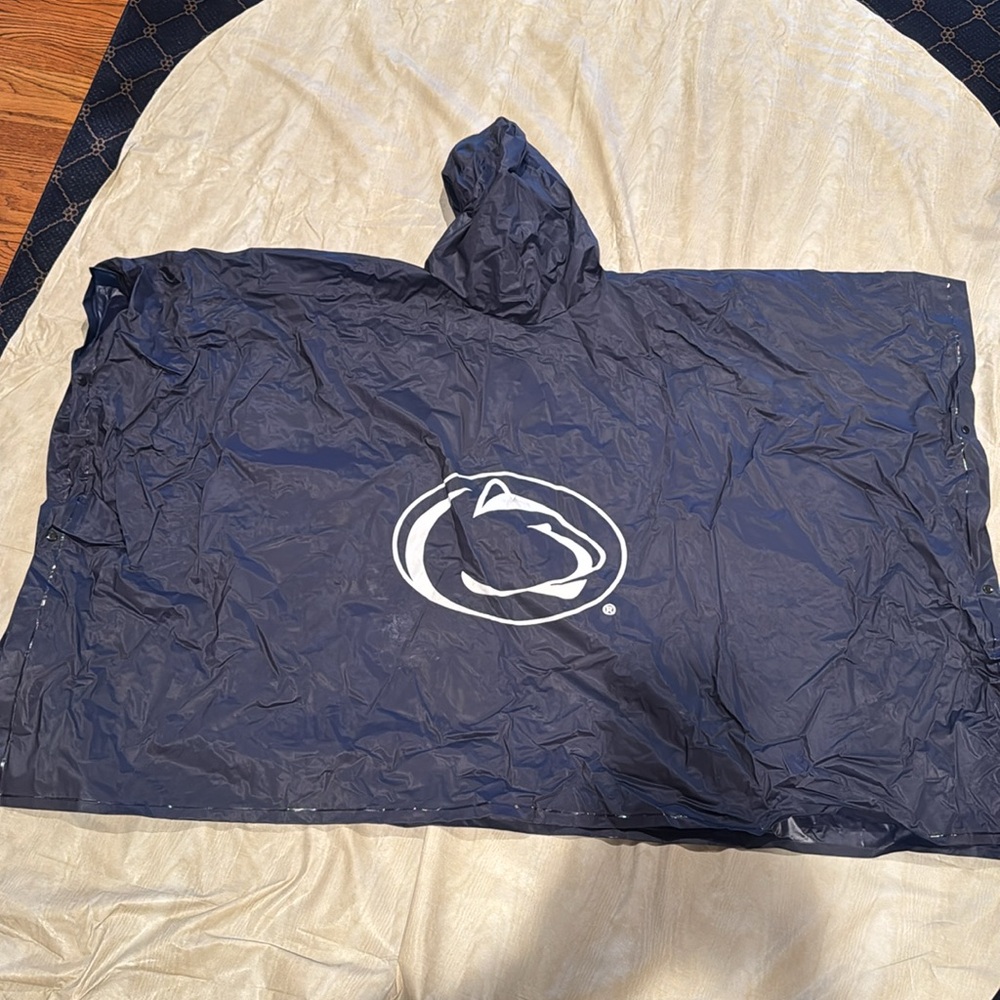 Penn State navy blue Poncho with hood